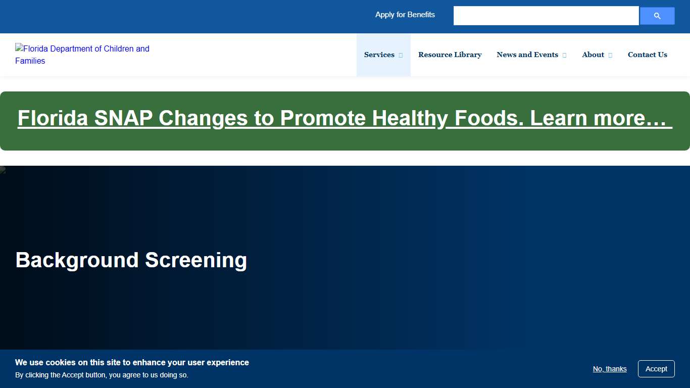 Background Screening Florida DCF